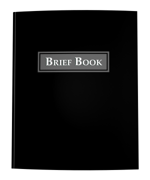 Brief Book Black Cover White Paper
